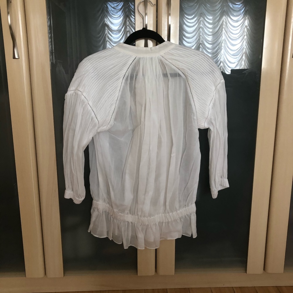 Zara Basic White Blouse Size Small - image 3